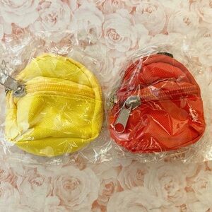 Mini Backpack Keychain Set - Yellow and Red